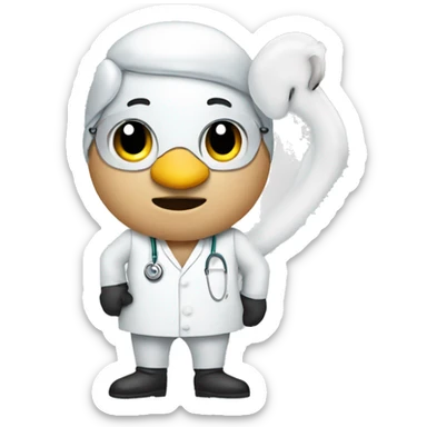 a swan-surgeon sticker