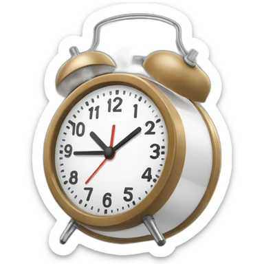 alarm clock with 10 written sticker