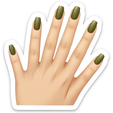 gel polish, y manicure en beige and olive green  sticker