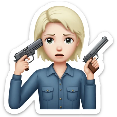 Gun to head sticker