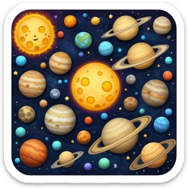 The solar system sticker