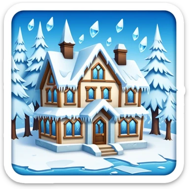 frozen houses sticker
