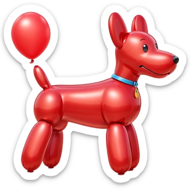 red ballon dog sticker