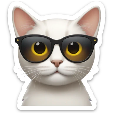 Cat with sunglasses sticker