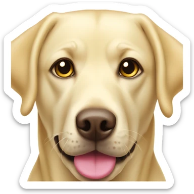 Yellow Labrador with pink nose, hazel eyes sticker