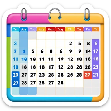 August calendar sticker