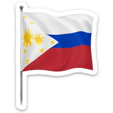 Philippines flag upside down sticker