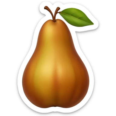 pear brown sticker