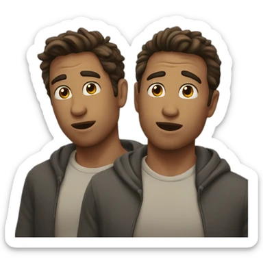 two guys looking they said no sticker