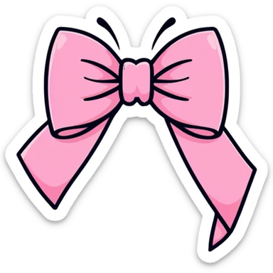 pink coquette bow sticker