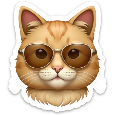 Cat with sunglasses sticker
