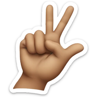 kissy face emoji holding up the peace sign sticker