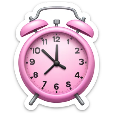Baby pink alarm clock sticker