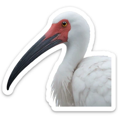 An Australian ibis in the snow  sticker