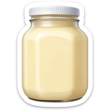 Mayonnaise jar sticker