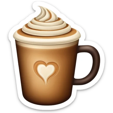Coffee latte color  creamy and dark brown sticker