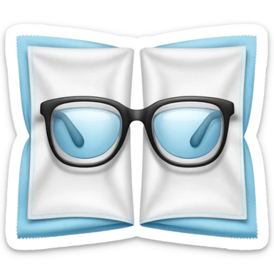 glasses wipe tissue sticker