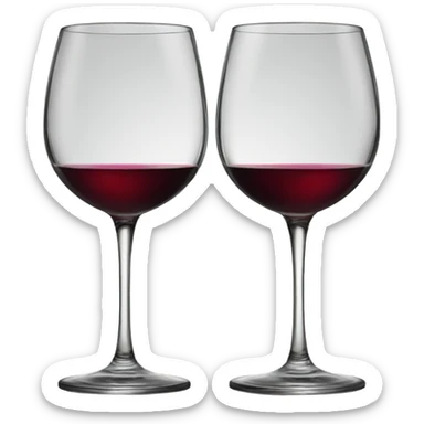 Two wine glasses sticker