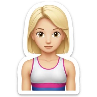 Blonde gymnastics teacher sticker
