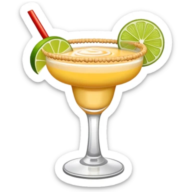 Spicy margarita with tahin rim sticker