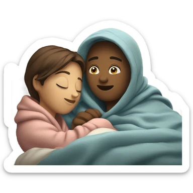 Cuddle in bed sticker