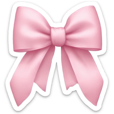 light pink bow on light pink bow sticker