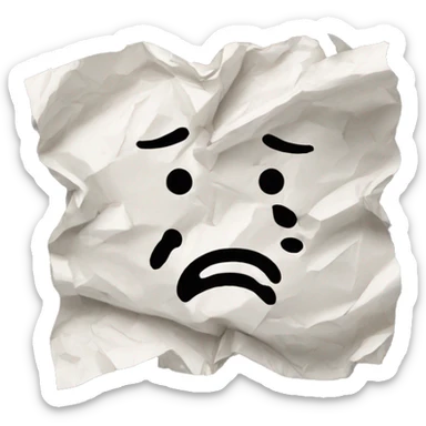 crumpled paper sticker