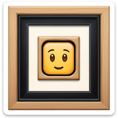 a printed photo frame next to it sticker