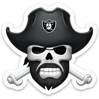 Las vegas raiders pirate logo  sticker