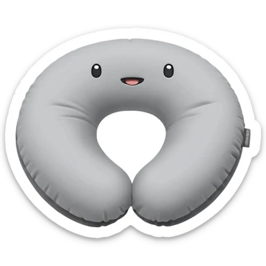 A plush travel pillow with gentle cushioning that wraps comfortably around the neck. sticker