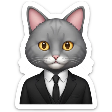 The cat went in a suit
 sticker