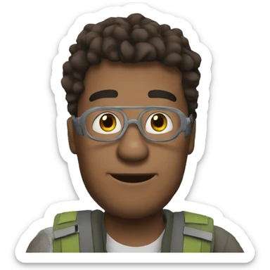 Simon in the plane sticker