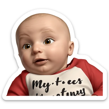 bald meme boy in shirt sticker