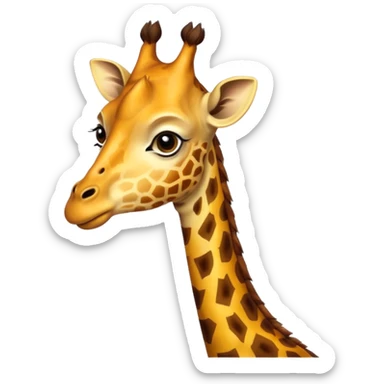giraffe portrait sticker