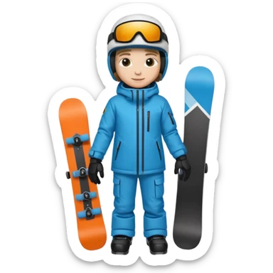 Snowboarder hold sticker