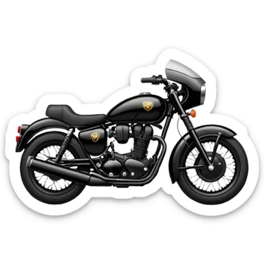 Classic 350 stealth black emoji sticker