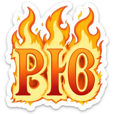 Can you make a banner that says PYRO in gothic letters, the letters should also be on fire  sticker