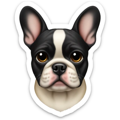black masked fawn french bulldog  sticker