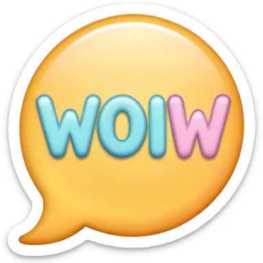 pastel sign say "wow" sticker