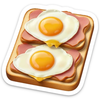 ham and eggs on toast sticker