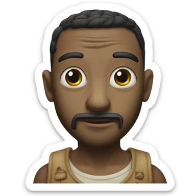 Rana con un tatuaje en la frente de cruz babay sticker