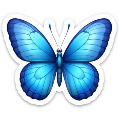 Blue butterfly emoji sticker