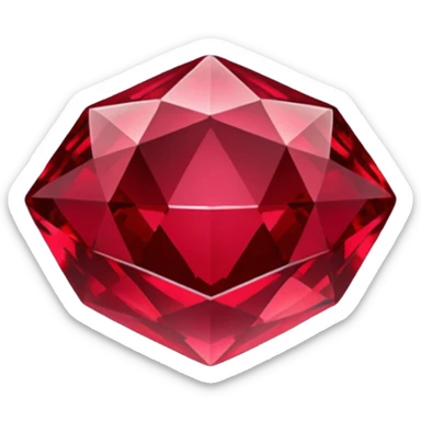 Dark deep red ruby sticker