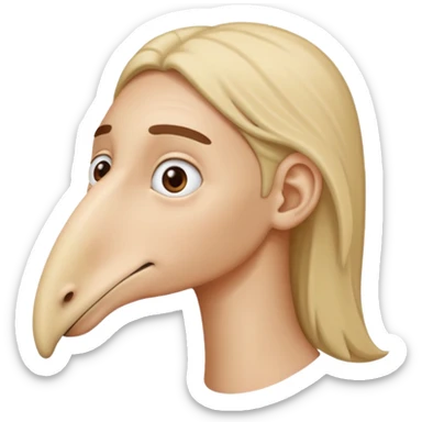 long nose, side view sticker