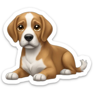un chien qui dit bonjours sticker