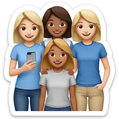 group of teenage girls sticker