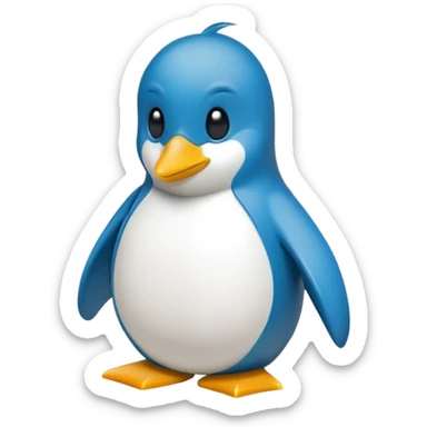 Emoji of logo Linux and arch linux sticker