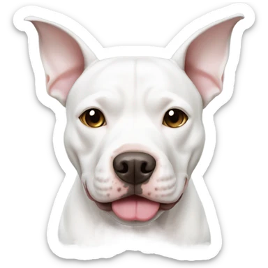 Transgender white pitbull sticker