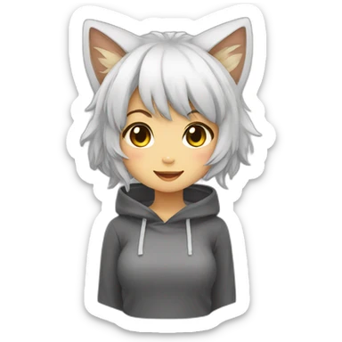 Neko girl sticker