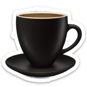 Black cup coffe sticker